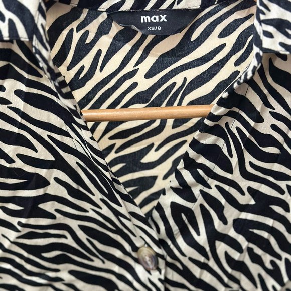 MAX Fashion Zebra Print Shirt Dress Size XS | Look Chic & Wild | Office wear - Picture 4 of 7